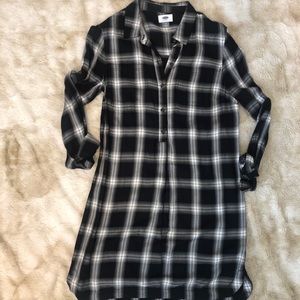 Black and white flannel dress/tunic